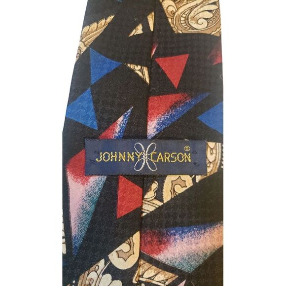 Johnny‎ Carson Neck Tie Mens Luxury Multicolor Abstract Business Church Designer - Picture 5 of 12